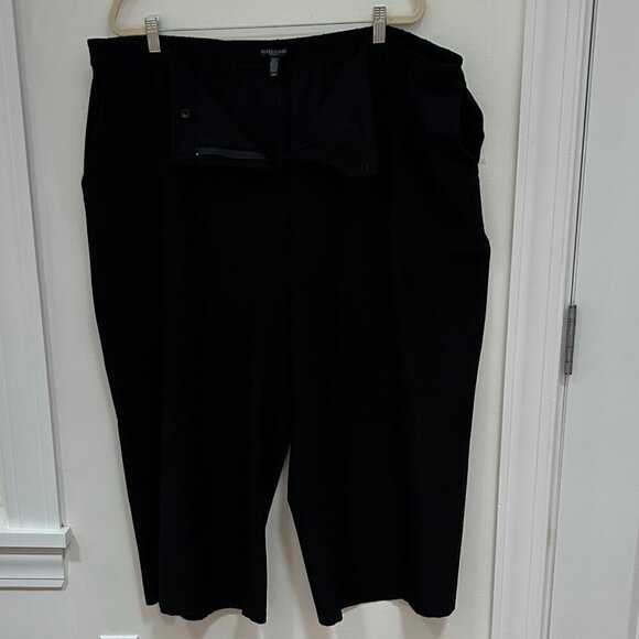 EILEEN FISHER Black Stretch Crop Pants 24W - Picture 1 of 7